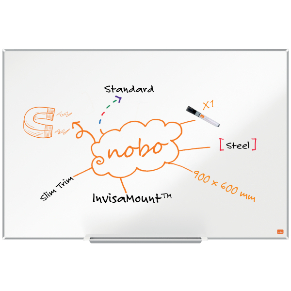 nobo Whiteboard Impression Pro Nano Clean™ 88,9 x 58,0 cm weiß lackierter Stahl