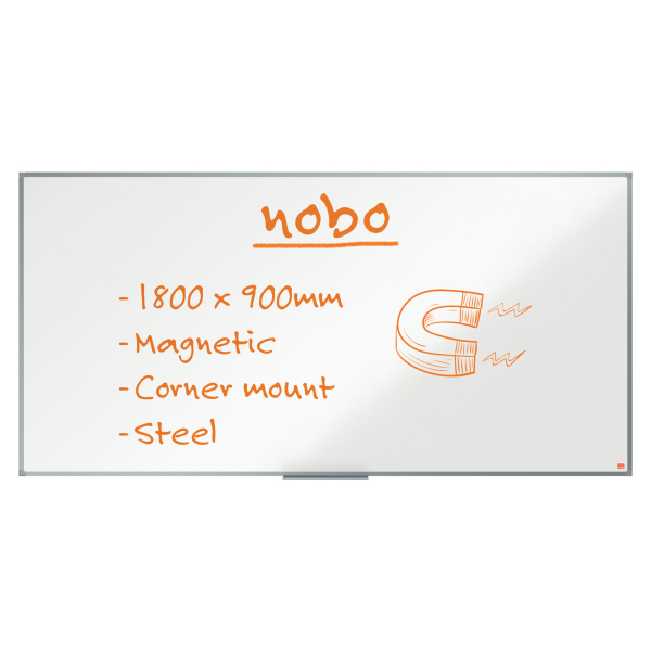 nobo Whiteboard Essence 180,0 x 90,0 cm weiß lackierter Stahl