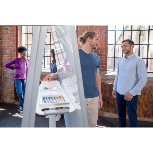 nobo mobiles Whiteboard Move & Meet 180,0 cm grau, weiß lackierter Stahl