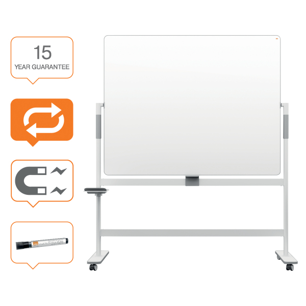 nobo mobiles Whiteboard Move & Meet 120,0 x 150,0 cm weiß Stahl
