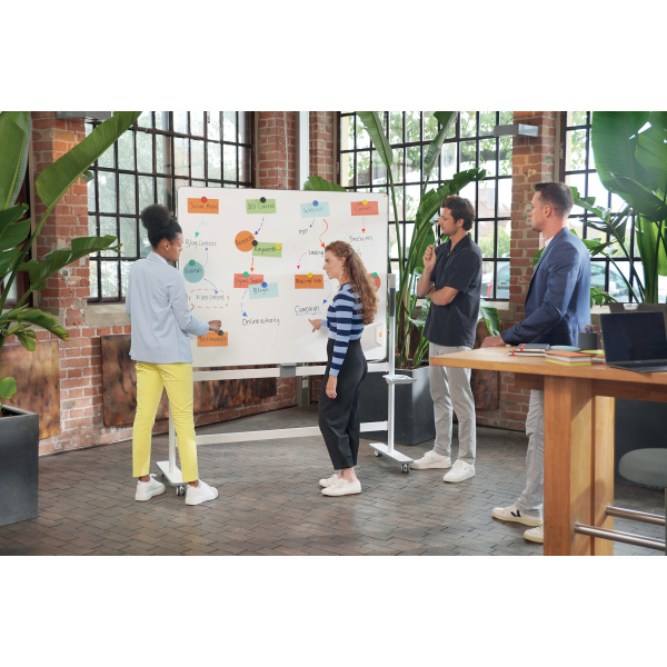 nobo mobiles Whiteboard Move & Meet 120,0 x 150,0 cm weiß Stahl