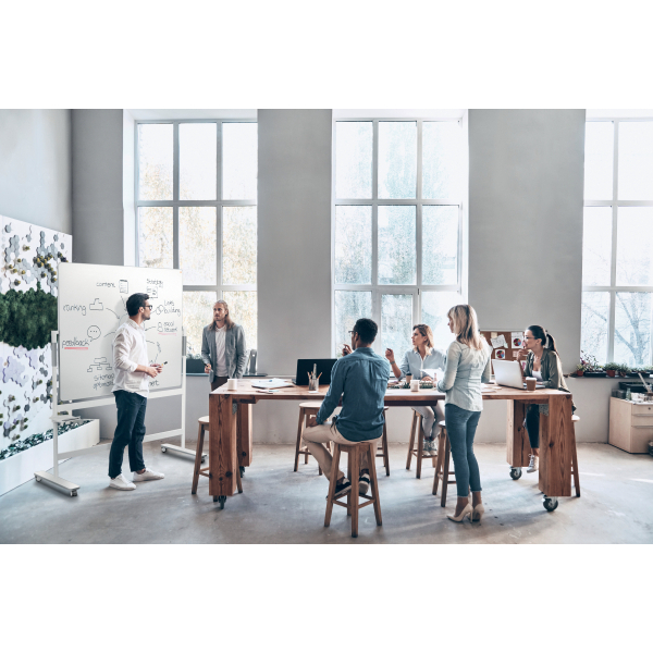 nobo mobiles Whiteboard Move & Meet 120,0 x 150,0 cm weiß Stahl