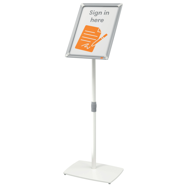 nobo Infoständer Premium Plus silber DIN A3 42,0 x 30,0 x 78,0 - 130,0 cm, 1 St.