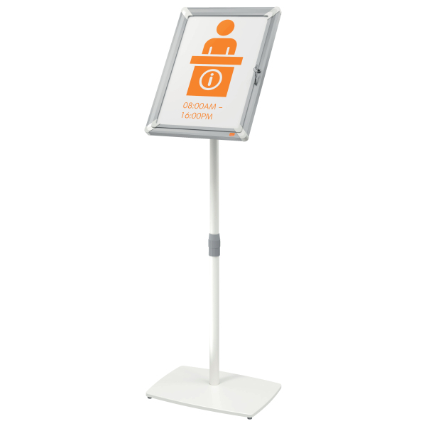nobo Infoständer Premium Plus abschließbar silber DIN A3 42,0 x 30,0 x 80,0 - 131,0 cm, 1 St.
