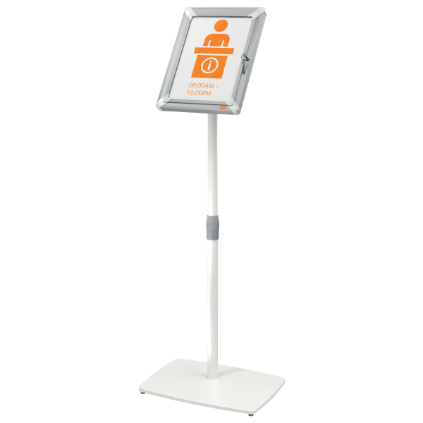 nobo Infoständer Premium Plus abschließbar silber DIN A4 42,0 x 30,0 x 76,0 - 126,0 cm, 1 St.