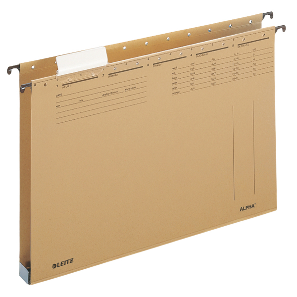 LEITZ Hängesammler ALPHA® 1943 naturbraun Boden: 2,8 cm, 25 St.