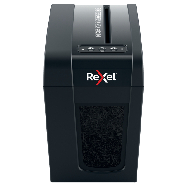 Rexel Secure X6-SL Aktenvernichter mit Partikelschnitt P-4, 4 x 40 mm, bis 6 Blatt, schwarz