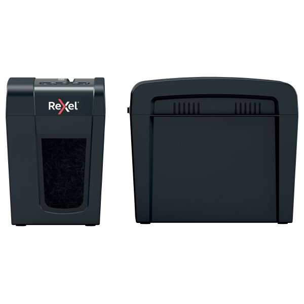 Rexel Secure X6-SL Aktenvernichter mit Partikelschnitt P-4, 4 x 40 mm, bis 6 Blatt, schwarz