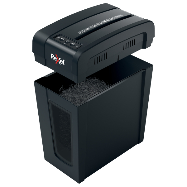 Rexel Secure X8-SL Aktenvernichter mit Partikelschnitt P-4, 4 x 40 mm, bis 8 Blatt, schwarz