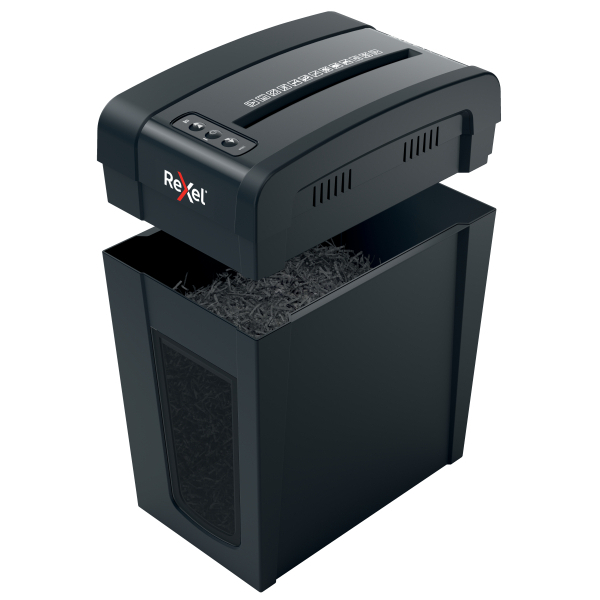 Rexel Secure X10-SL Aktenvernichter mit Partikelschnitt P-4, 4 x 40 mm, bis 10 Blatt, schwarz