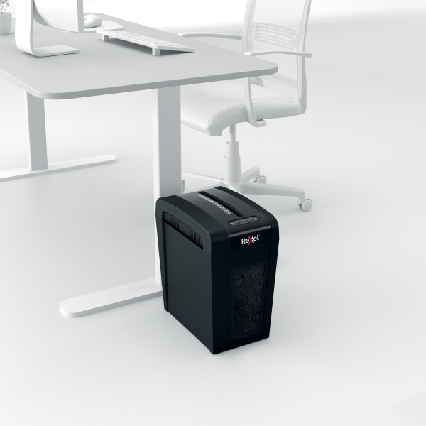Rexel Secure X10-SL Aktenvernichter mit Partikelschnitt P-4, 4 x 40 mm, bis 10 Blatt, schwarz