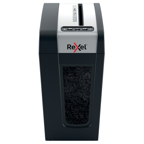 Rexel Secure MC4-SL Aktenvernichter mit Partikelschnitt P-5, 2 x 15 mm, bis 4 Blatt, schwarz