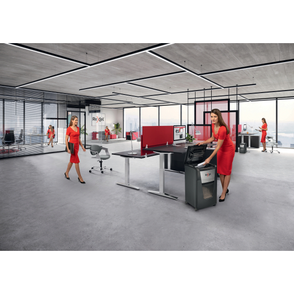 Rexel Optimum AutoFeed+ 750M Aktenvernichter mit Partikelschnitt P-5, 2 x 15 mm, bis 750 Blatt, schwarz