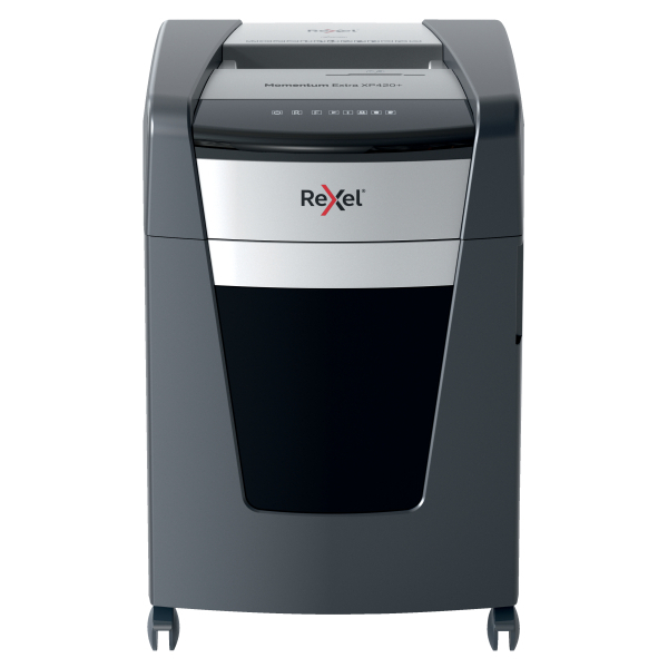 Rexel XP420+ Aktenvernichter mit Partikelschnitt P-4, 4 x 35 mm, bis 21,0 l, grau