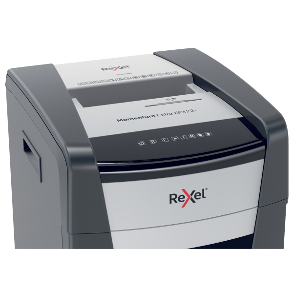 Rexel XP422+ Aktenvernichter mit Partikelschnitt P-4, 4 x 35 mm, bis 22 Blatt, grau