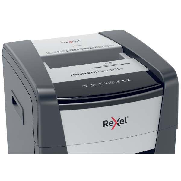 Rexel XP512+ Aktenvernichter mit Partikelschnitt P-5, 2 x 15 mm, bis 12 Blatt, grau