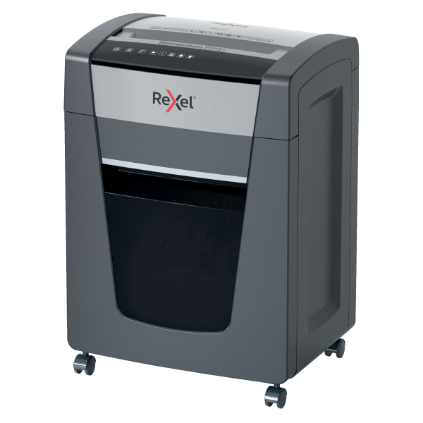 Rexel P515+ Aktenvernichter mit Partikelschnitt P-5, 2 x 15 mm, bis 15 Blatt, grau
