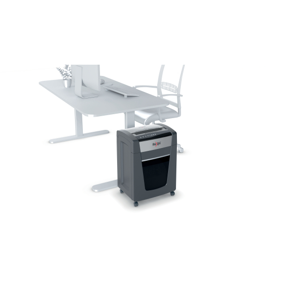 Rexel P515+ Aktenvernichter mit Partikelschnitt P-5, 2 x 15 mm, bis 15 Blatt, grau