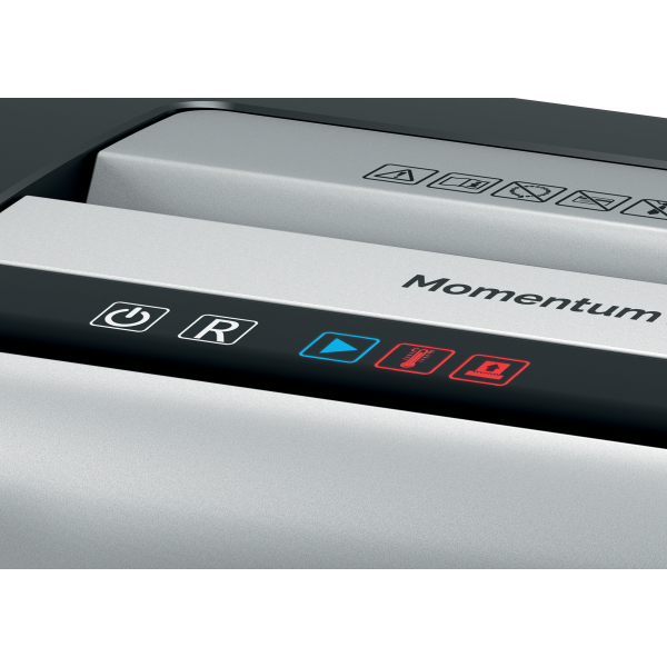 Rexel Momentum X406 Aktenvernichter mit Partikelschnitt P-4, 4 x 28 mm, bis 6 Blatt, schwarz