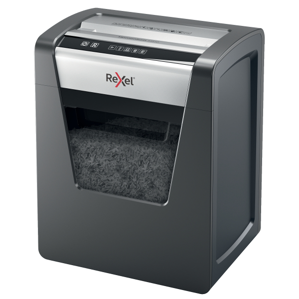 Rexel Momentum M510 Aktenvernichter mit Partikelschnitt P-5, 2 x 15 mm, bis 10 Blatt, schwarz