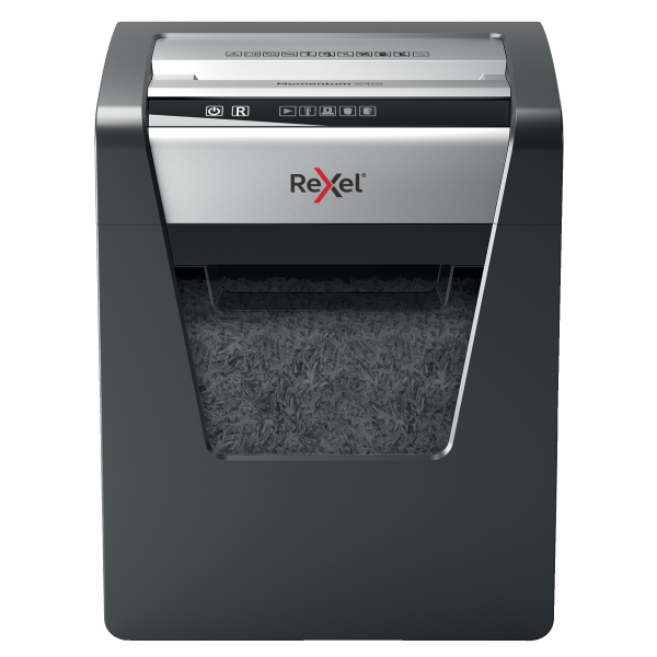 Rexel Momentum X415 Aktenvernichter mit Partikelschnitt P-4, 4 x 40 mm, bis 15 Blatt, schwarz