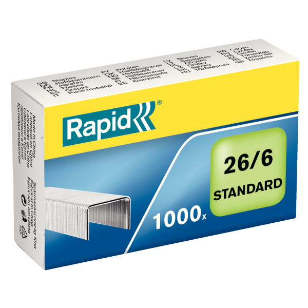 Rapid Heftklammern Standard 26/6, 1.000 St.