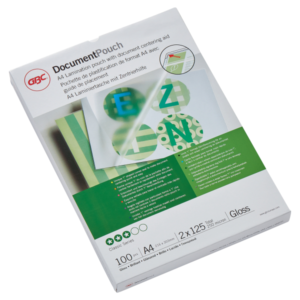 GBC Laminierfolien glänzend für A4 125 micron, 100 St.