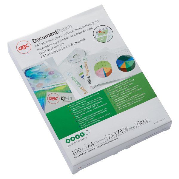 GBC Laminierfolien glänzend für A4 175 micron, 100 St.