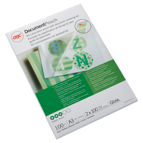 GBC Laminierfolien glänzend für A3 100 micron, 100 St.