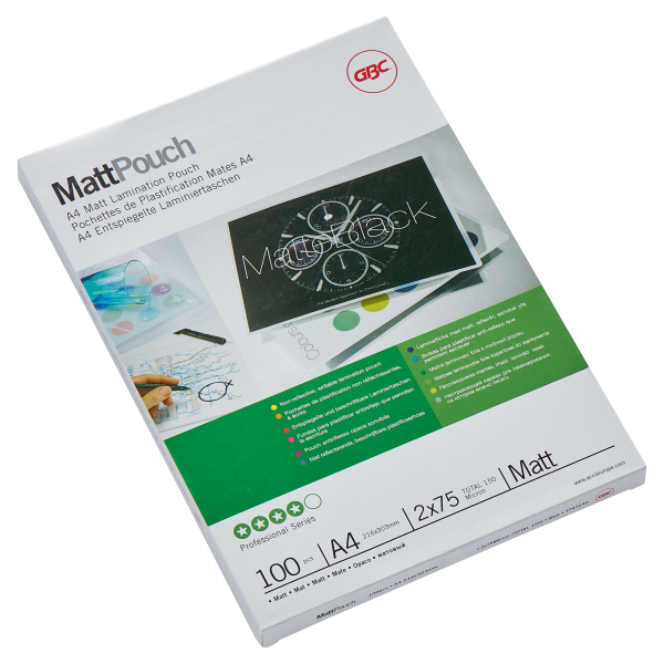 GBC Laminierfolien matt für A4 75 micron, 100 St.