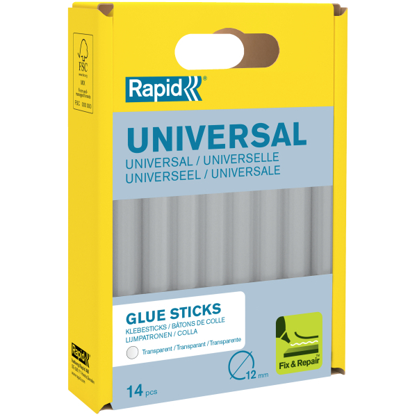 Rapid Heißklebesticks universal transparent, 14 St.