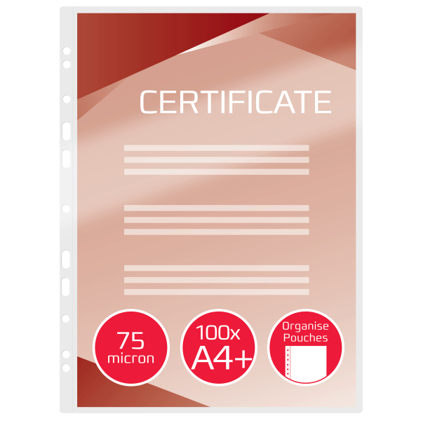 GBC Laminierfolien glänzend für A4 75 micron Universal-Lochung, 100 St.