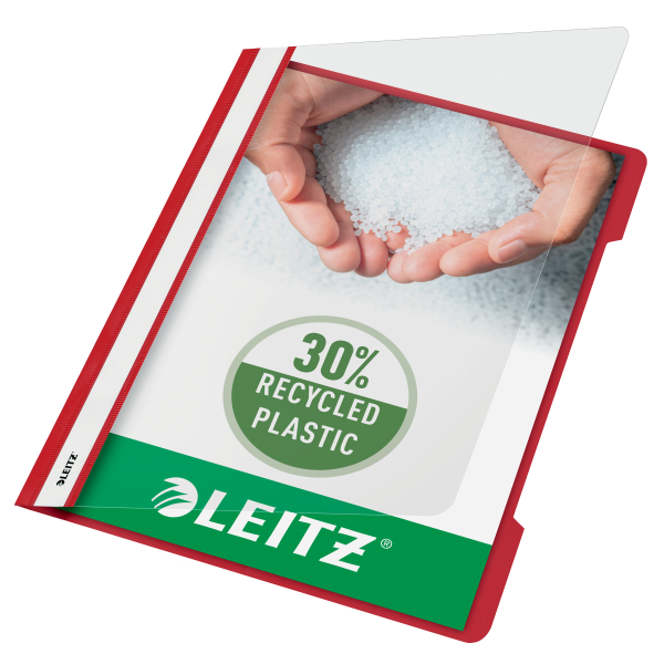 LEITZ Schnellhefter 4191 Kunststoff rot DIN A4, 25 St.