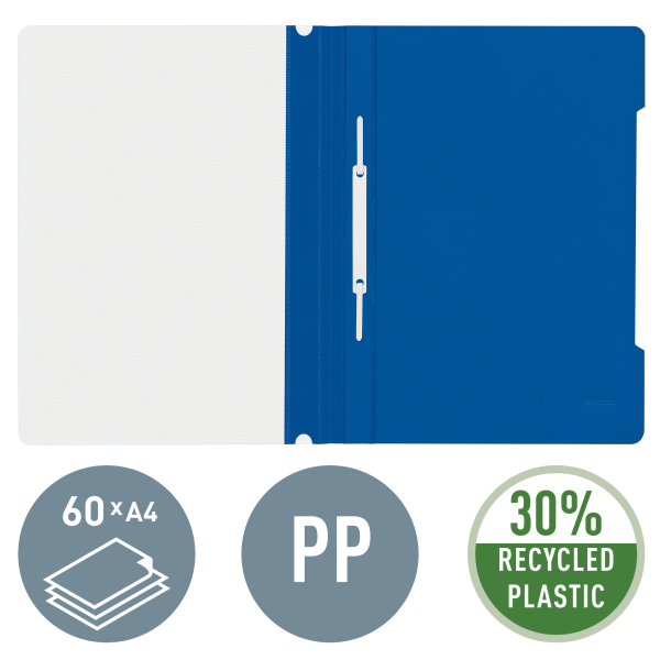 LEITZ Schnellhefter 4191 Kunststoff blau DIN A4, 1 St.