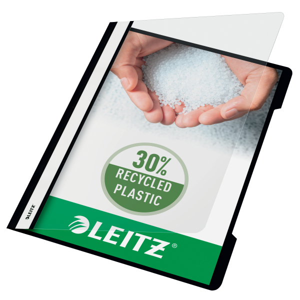 LEITZ Schnellhefter 4191 Kunststoff schwarz DIN A4, 25 St.