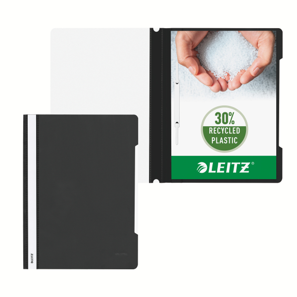 LEITZ Schnellhefter 4191 Kunststoff schwarz DIN A4, 25 St.