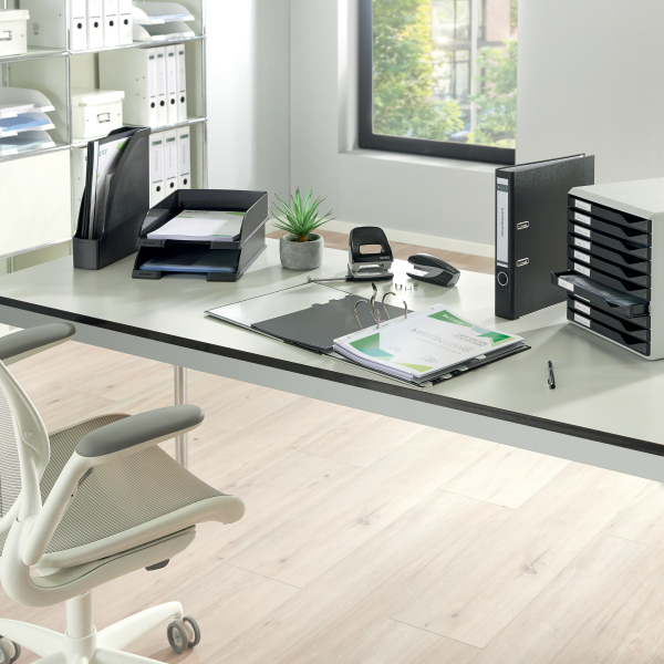 LEITZ Schnellhefter 4191 Kunststoff schwarz DIN A4, 25 St.