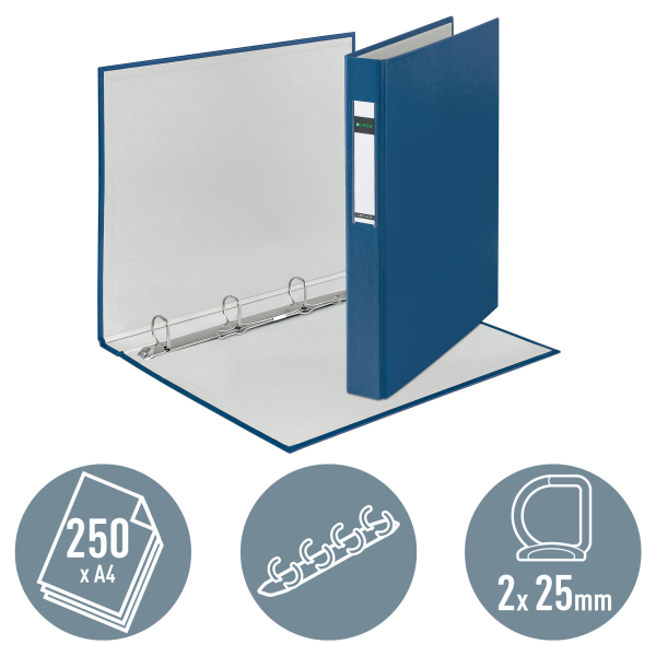 LEITZ 4212 Ringbuch 4-Ringe blau 4,0 cm DIN A4, 1 St.