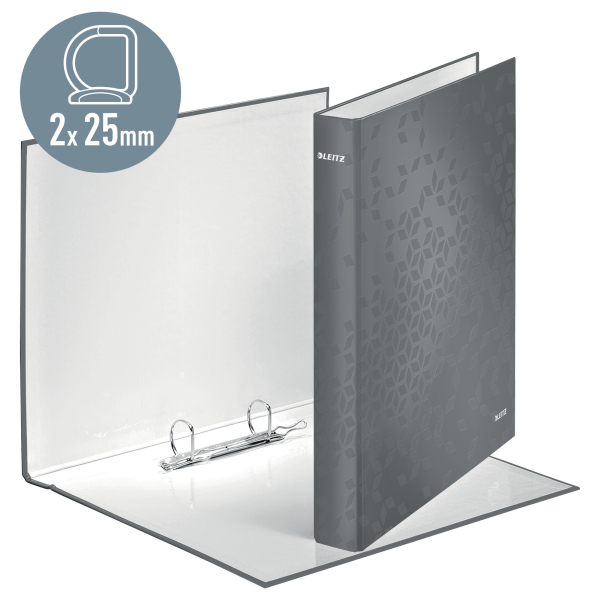 LEITZ WOW Ringbuch 2-Ringe rot 4,0 cm DIN A4, 1 St.