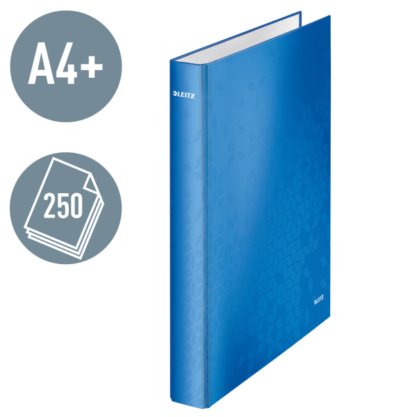 LEITZ WOW Ringbuch 2-Ringe blau 4,0 cm DIN A4, 1 St.