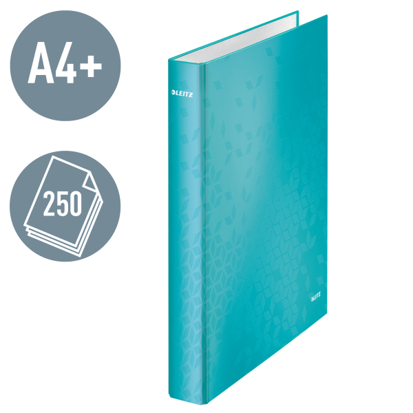 LEITZ WOW Ringbuch 2-Ringe eisblau 4,0 cm DIN A4, 1 St.