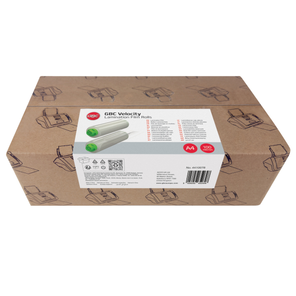 GBC Laminierfolienrolle Velocity glänzend für diverse Formate bis A4 100 micron, 1 St.