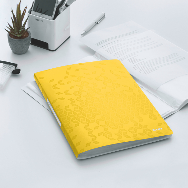 LEITZ WOW Sichtbuch DIN A4, 40 Hüllen gelb-metallic, 1 St.