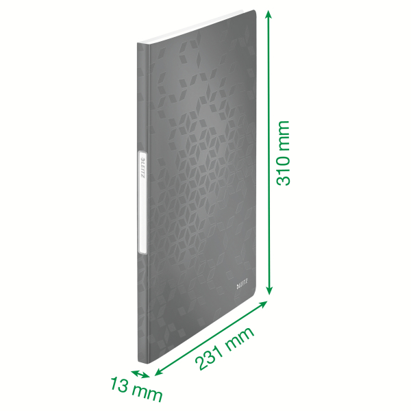 LEITZ WOW Sichtbuch DIN A4, 40 Hüllen eisblau-metallic, 1 St.