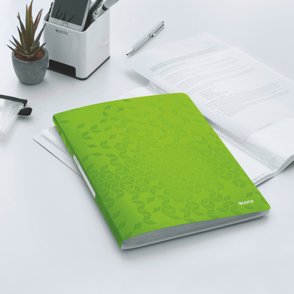 LEITZ WOW Sichtbuch DIN A4, 40 Hüllen grün-metallic, 1 St.
