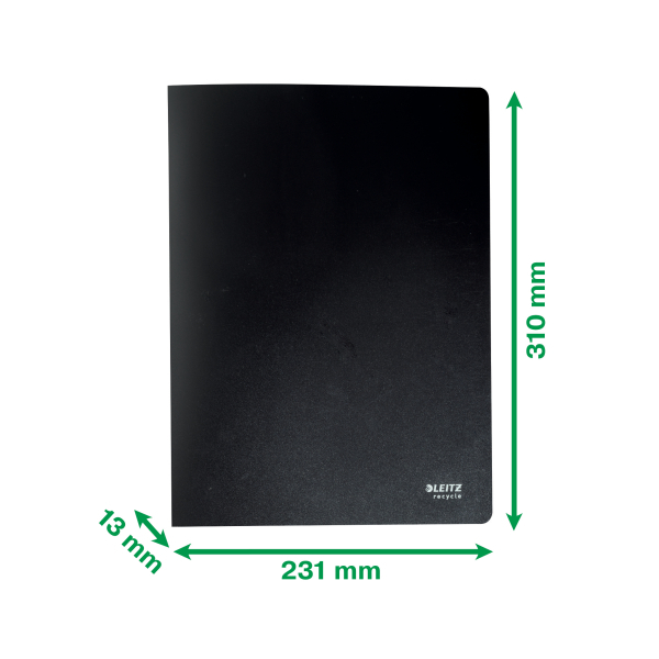 LEITZ Recycle 4676 Sichtbuch DIN A4, 20 Hüllen schwarz, 1 St.