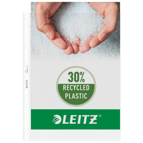 LEITZ Prospekthüllen 4704 DIN A4 transparent genarbt 0,10 mm, 100 St.