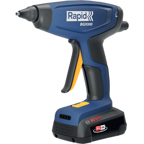 Rapid BGX500 18V P4A Akku-Heißklebepistole blau, schwarz, gelb, 1 St.