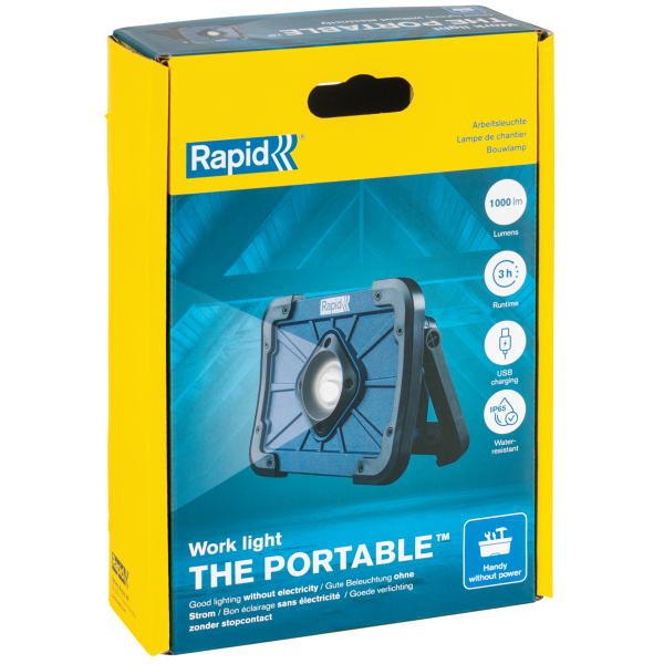Rapid The Portable LED Akku-Baustrahler blau, schwarz 10 Watt