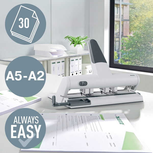 LEITZ Doppellocher Akto 5114 grau, 1 St.
